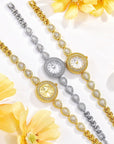 French-Style Waterdrop Crystal Watch