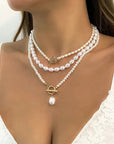 Luxe Round Pearl Statement Necklace