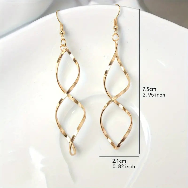 Elegant Spiral Earrings with Modern Twist
