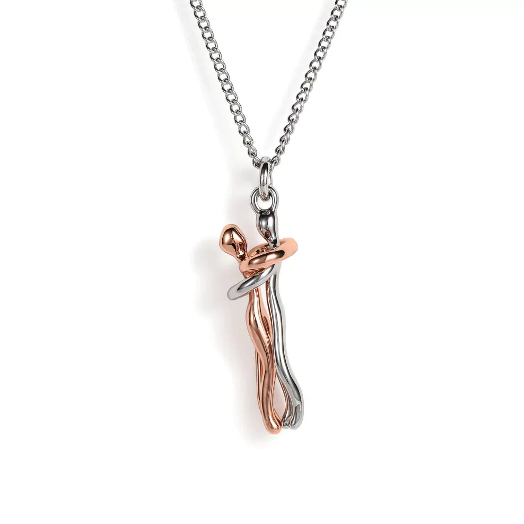 Hug Necklace with Symbolic Embrace Design