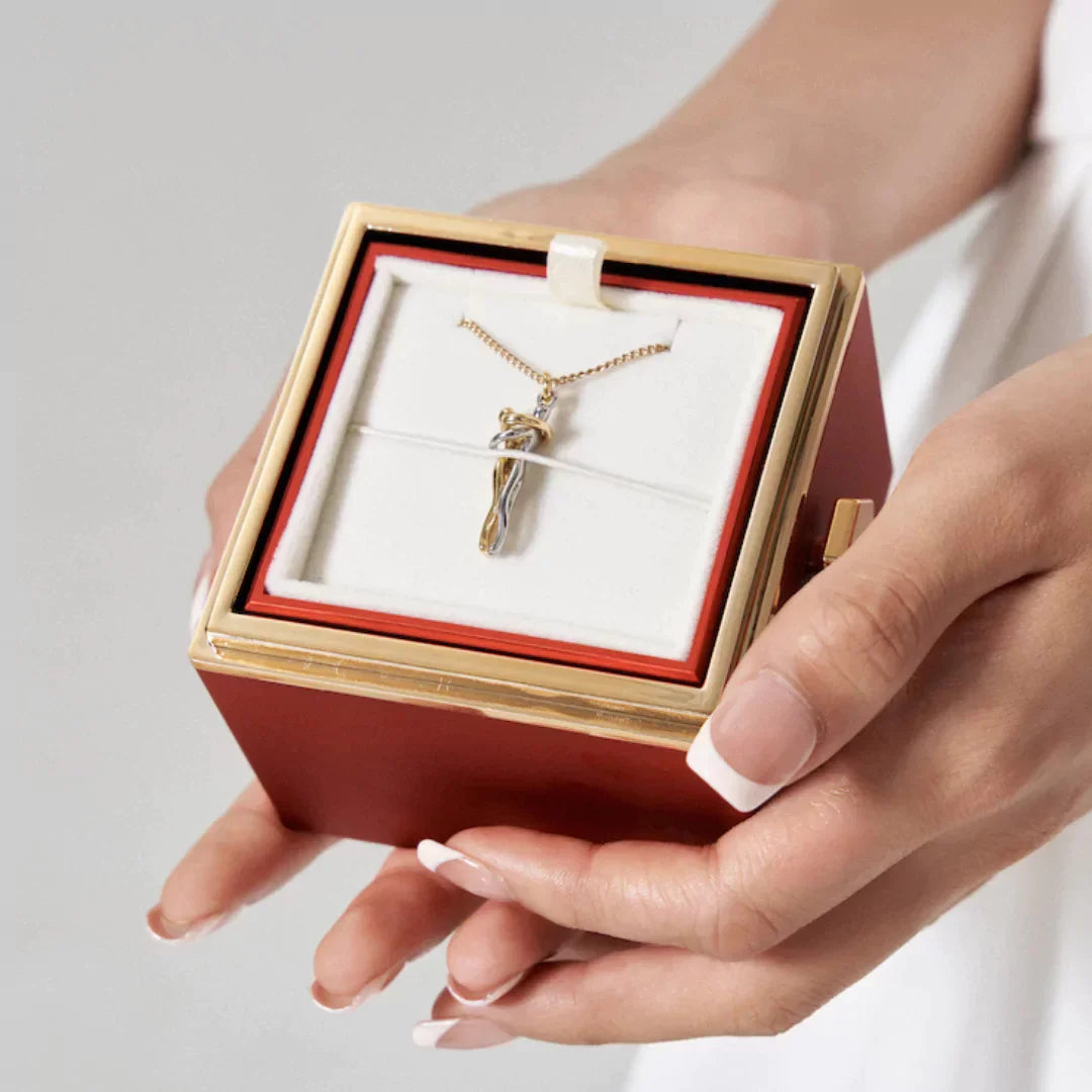 Hug Necklace with Symbolic Embrace Design