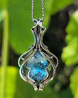 Blue Vintage Necklace in Silver
