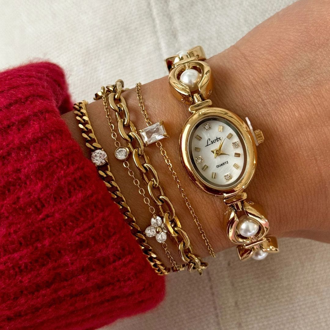Montale Pearl Face Watch with Sleek Design