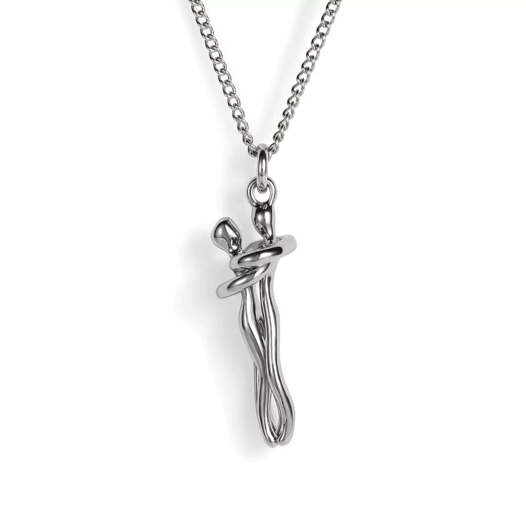 Hug Necklace with Symbolic Embrace Design