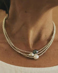Elegant Necklace With Real Pearls
