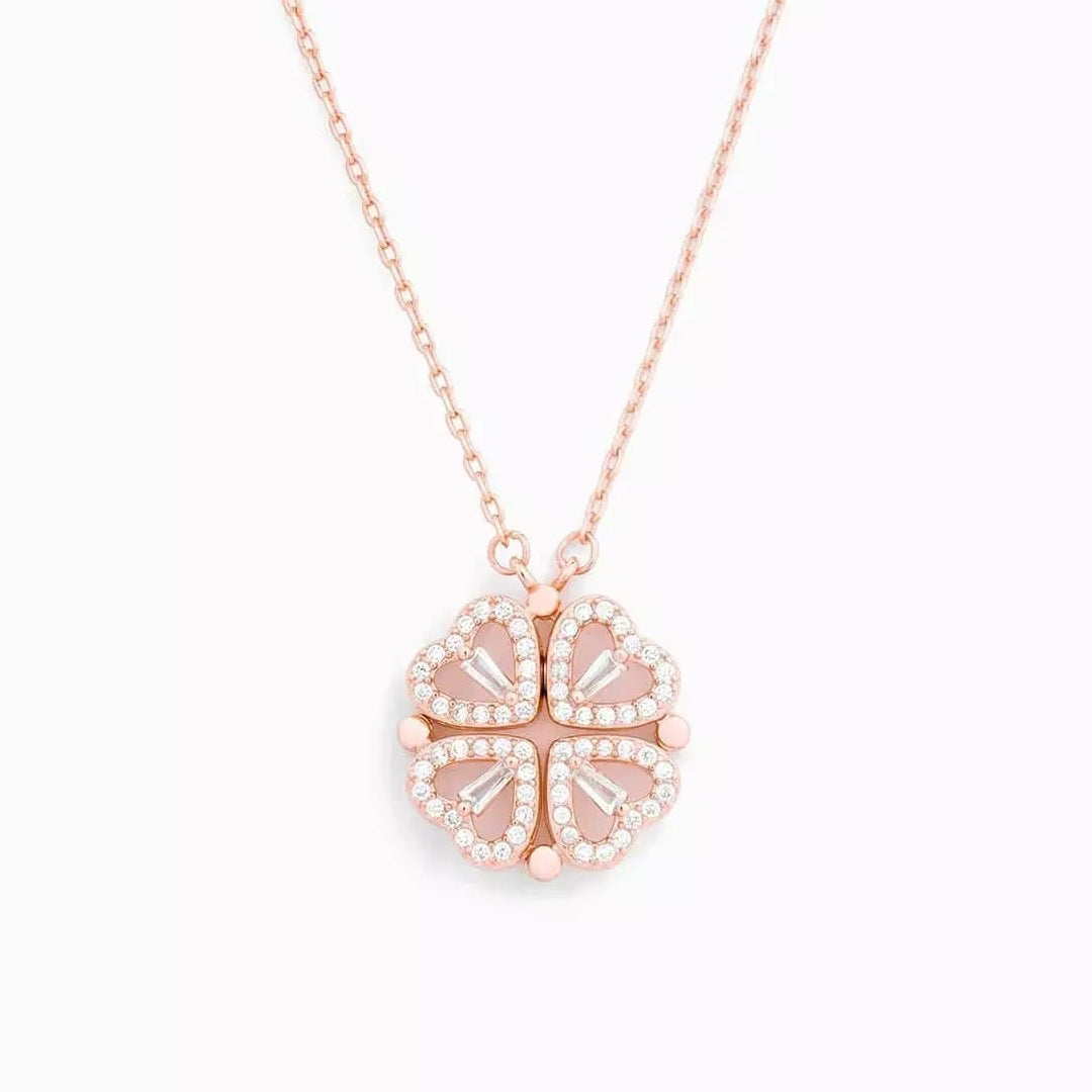 Lucky Heart Necklace with Dainty Shine