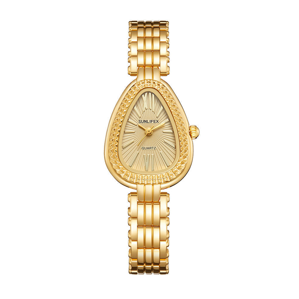 Elegant Snake-Head Bracelet Watch