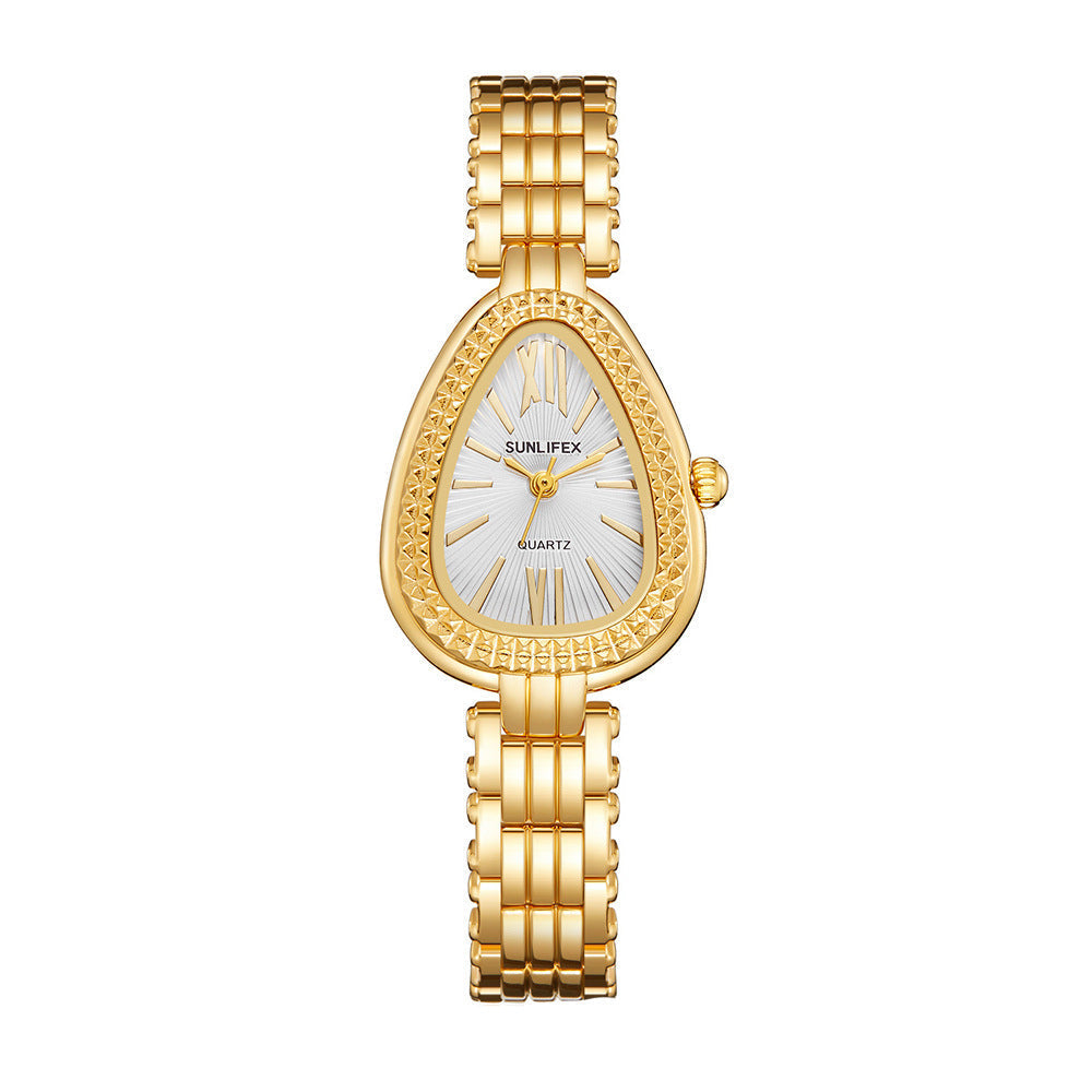 Elegant Snake-Head Bracelet Watch