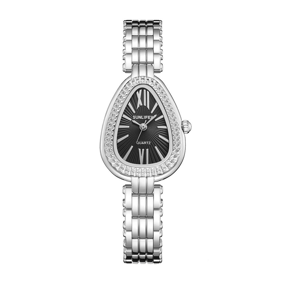 Elegant Snake-Head Bracelet Watch