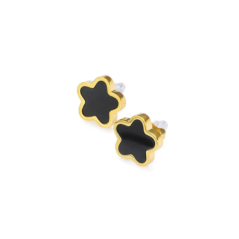 Shell Inlay Stainless Steel Earrings