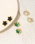 Shell Inlay Stainless Steel Earrings