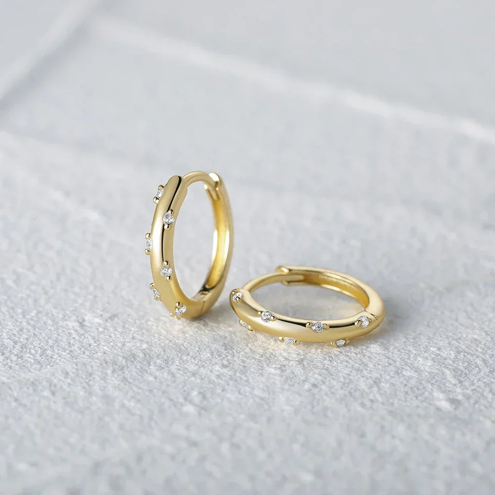 Dainty Huggie Hoops with Modern Charm
