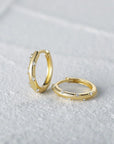 Dainty Huggie Hoops with Modern Charm
