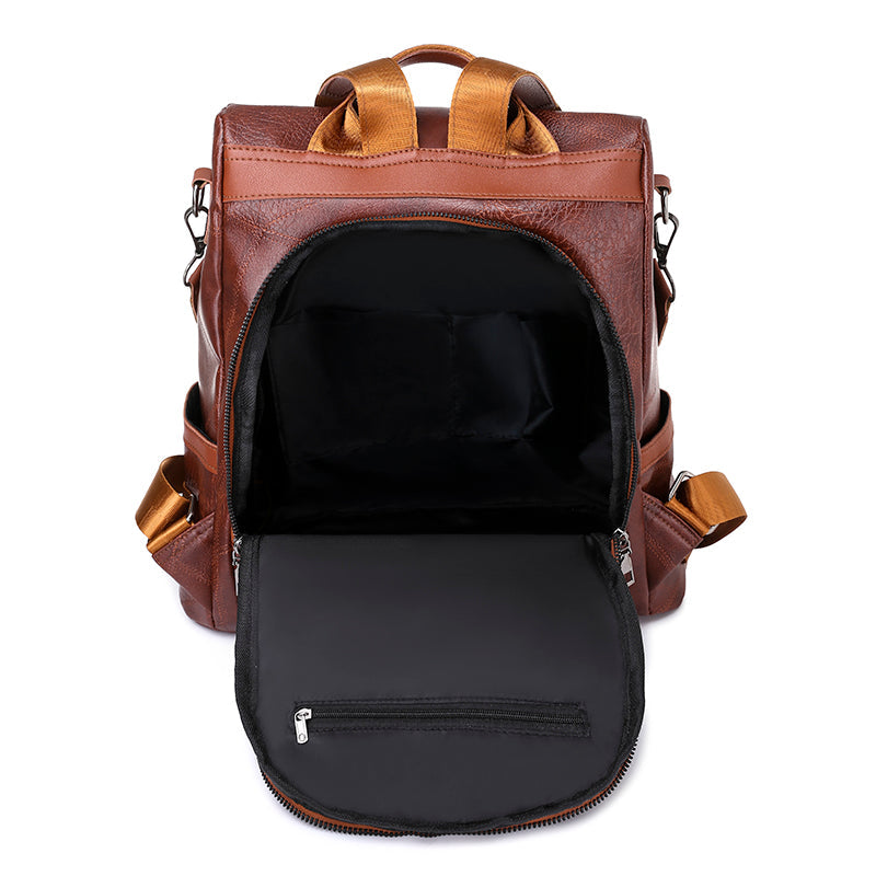 Premium Leather Backpack with Smart Storage