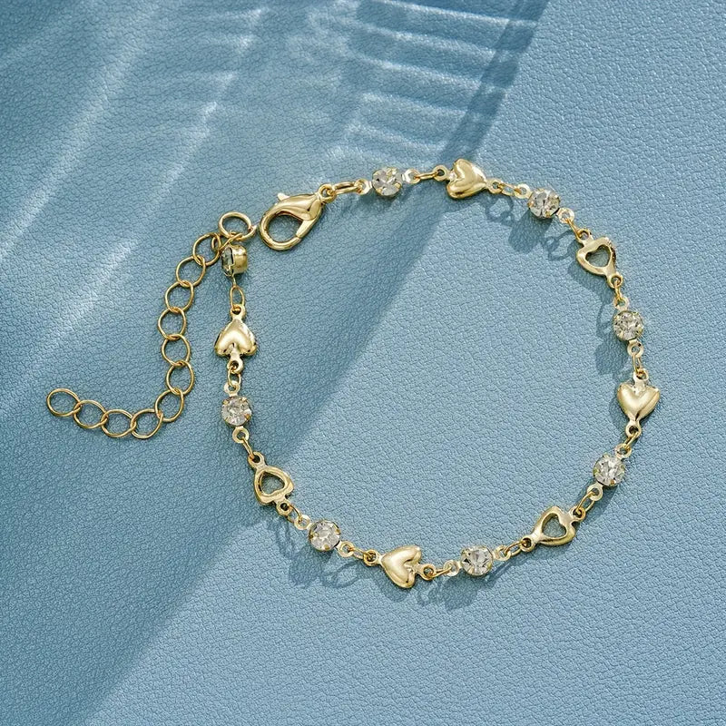 Chic Love Bracelet with Graceful Heart Accent