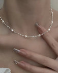 Elegant Necklace Made of Shiny Pearls