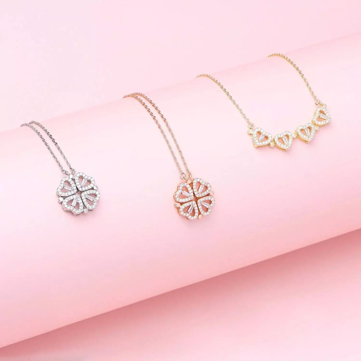 Lucky Heart Necklace with Dainty Shine